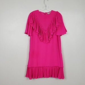 ASOS Womens Hot Pink Ruffled Mini Dress Size 6
